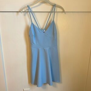Likely light blue dress, size 2